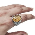 thumbnail image 2 of Baltic Amber Mans Ring, Natural Baltic Amber ring, Silver Jewelry, 925 Silver Ring, Birthday Gift, Heavy Mens Ring, Arabic Design, Ottoman Style Ring, Christmas, Turkey Mens Signet Ring, 2 of 7