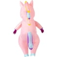 thumbnail image 5 of Creations Disfraz inflable de unicornio de cuerpo entero Disfraz de Halloween de lujo con bomba de aire - Talla para adultos 90-130 cm Rosa, 5 of 5