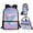 Adorable Axolotl, variant on Duck Camo Kids Backpack with Lunch Box Set of 3 Kids School Book Bags for Girls Boys Children's Thermal Lunch Bag High School Bookbag Grade 9-12 Teen Cooler Bags, Water Bottle Crossbody Bag