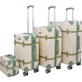 thumbnail image 1 of Set 4 Maletas Vintage Rack and Pack  4 Ruedas Resistentes Retro Tipo Baul Beige, 1 of 7