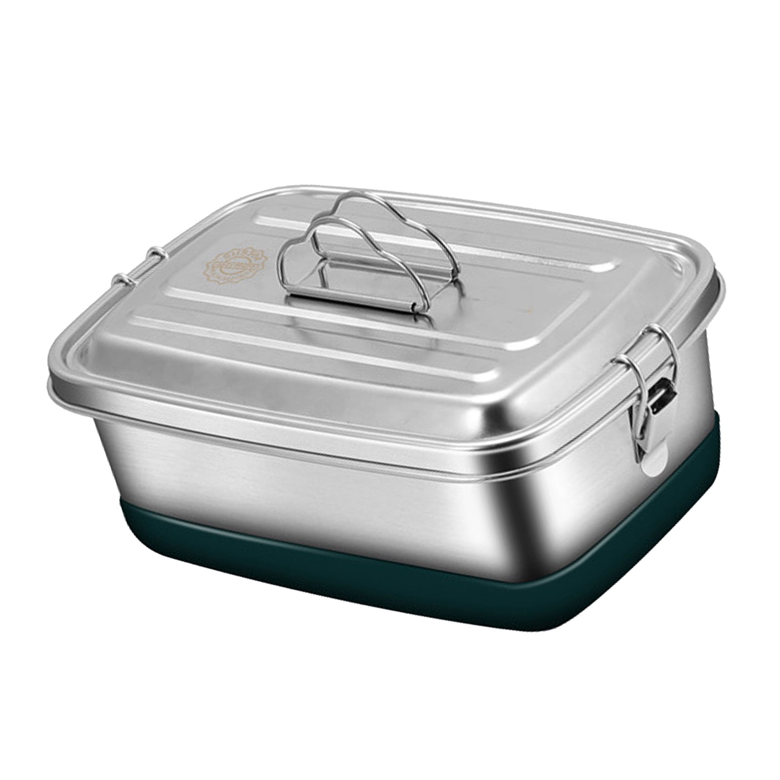 Portable Stainless Steel Lunch Container Double Layer with Compartments Bentos Box for Office School or Travel Use