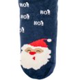 thumbnail image 5 of Women's Thermal Sherpa Slipper Socks – Plush Fleece, Warm & Toasty Footwear for Cold Winter Weather – Non-Skid Gripper Bottom, for Cozy Indoor Nights & Christmas Holidays - Blue Santa, 5 of 7