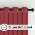 thumbnail image 4 of Lfeey Blackout Curtains for Bedrooms, Room Darkening, Dark Red and Black, 52x63 inch, 2 Panels, 4 of 6
