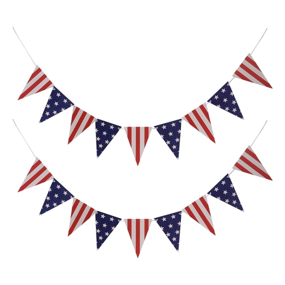 2 Pcs Pride Flags Pull The Hanging Banner Patriotic Decorations Banquet
