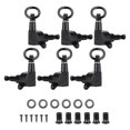 thumbnail image 1 of Chevilles de réglage à poignée creuse et têtes de machine verrouillables pour guitare électro-acoustique (noir 3L3R), 1 of 4