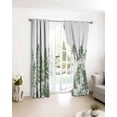 thumbnail image 3 of Green Pine Tree Blackout Curtains for Bedroom/Living Room, Thermal Insulated Kitchen Curtains, Vintage Watercolor Botanical Grommet Darkening Window Treatment Drapes 52"x84"x2, 3 of 8