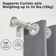 thumbnail image 4 of Ridicili 5/8" Single Telescoping Curtain Rod with Reticulated Ball Finials,48"-84",Pewter, 4 of 5