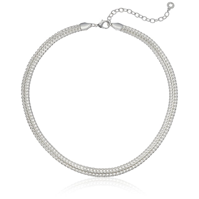 Collar Anne Klein Classics, cadena plateada de 17 cm L para mujer
