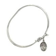 thumbnail image 2 of 5 3/4 inch Oval Eye Hook Bangle Bracelet w/ St. Paul of the Cross in Sterling Silver, 2 of 3