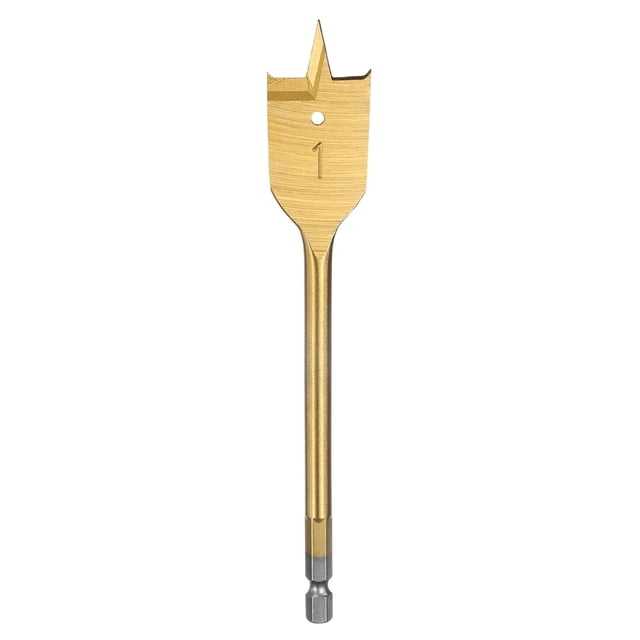 Uxcell Spade Drill Bit 1" Paddle Flat Bits for Woodworking Fiberglass Gold Tone