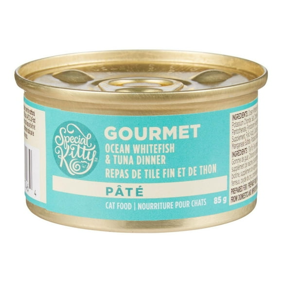 Special Kitty Gourmet Ocean Whitefish & Tuna Dinner Pate Wet Cat Food, 85 G Can
