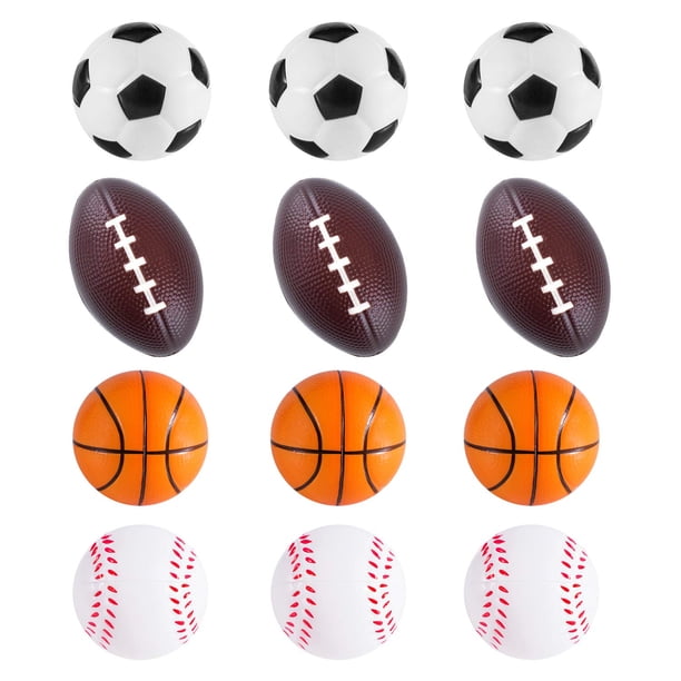 Mini pelotas deportivas de espuma Super Z Outlet para niños y adultos, paquete de 12