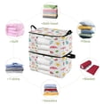 thumbnail image 4 of Foldable Clothes Storage Bags Clothes Organizer Bin with Clear Windows for Clothes Bedding Summer Pattern, 4 of 6