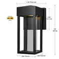 thumbnail image 4 of Globe Electric Integrated LED Matte Black Outdoor Indoor Wall Sconce, 4 of 7