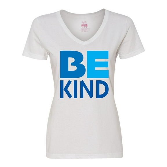 Inktastic Be Kind Logo in Blue Women's V-Neck T-Shirt