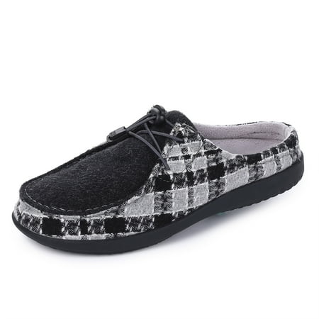 

Eastvita Womens House Slippers Fluffy Winter Memory Foam House Shoes Indoor Outdoor Anti-Skid Rubber Sole