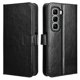 thumbnail image 1 of For Infinix Hot 50 Pro 4G X6880 Case Crazy Horse Texture PU Leather Phone Wallet Cover - Black, 1 of 5