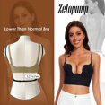 thumbnail image 3 of Women's Low Back Bra - Seamless Deep U Plunge Backless Bra Convertible Multiway Low Cut Open Back Bra Halter Bra, 3 of 5