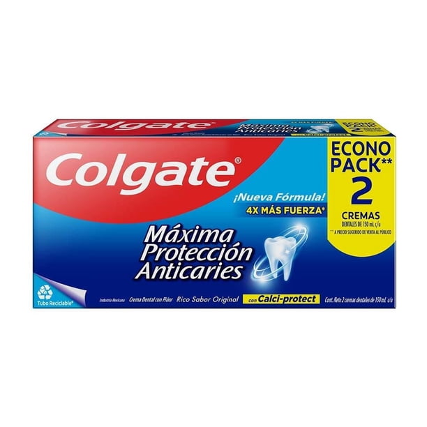 Crema dental Colgate máxima protección anticaries 2 pzas de 150 ml c/u ...