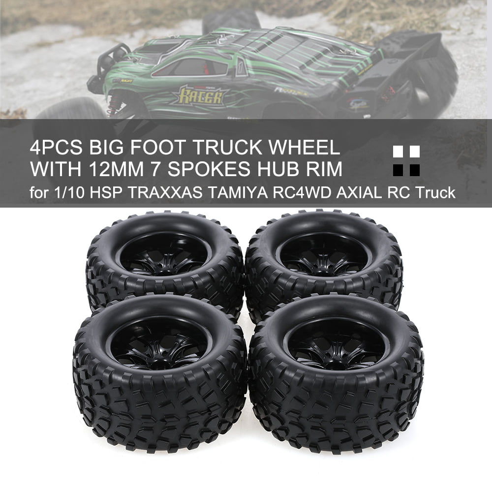 US 4pcs 1:10 RC Racing Car Tires Tyre Wheel Rims Set On-Road 12mm Hex Diam 67mm