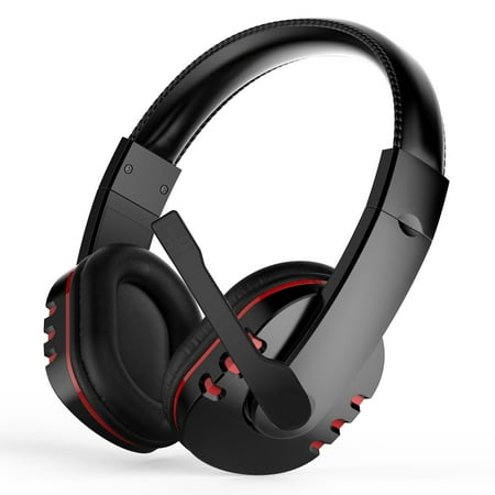 Xbox One Gaming Headset Stereo Gaming Headset for PS4, Xbox One, PC, Noise Cancelling Over Ear Headphones with Mic, Bass Surround, Soft Memory Earmuffs for Laptop Mac Nintendo Switch Games ()