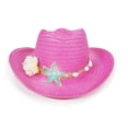 thumbnail image 2 of ibiyuan Sun Hats Women,Summer Children's Outdoor Casual Style Straw Small Cowboy Hat Travel Hat, 2 of 3
