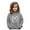 Grey, variant on Kiijoy Toddler Girls Hoodie Heart Print Fleece-Lined Hooded Sweatshirt Long Sleeve Pullover