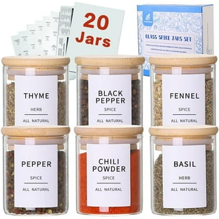 24pcs Spice Jars With Label, Thickened Glass Seasoning Jars With Bamboo  Lids, Airtight Sealing Seasoning Bottles With Silicone Funnel For Easy  Refilli