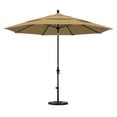 thumbnail image 2 of Parasol de Marché en Fibre de Verre 11 Pieds Inclinaison Col Noir Mat/oléfine/champagne, 2 of 2