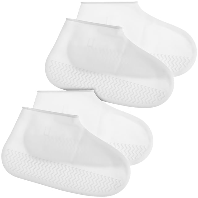 2 pares de fundas de silicona para zapatos, cubiertas para zapatos de lluvia, cubiertas reutilizables para zapatos, protectores de zapatos antideslizantes, protectores de zapatos para días lluviosos