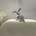 thumbnail image 6 of Creative Electroplated Long Eared Rabbit Figurine With Adhesive Base, Cute Bunny Statues, Versatile Decoration for Office, Shelf, Table, Living Room, and Car Dashboard, 6 of 8