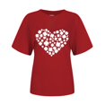 thumbnail image 4 of Pxiakgy Vente Chaude! T-Shirt Trèfle de la Saint-Patrick pour Femmes Chanceux Irlandais à Manches Courtes T-Shirt Graphique Trèfle Mode Décontractée Imprimé Amour Col Rond Manches Courtes T-Shirt Rouge L, 4 of 4