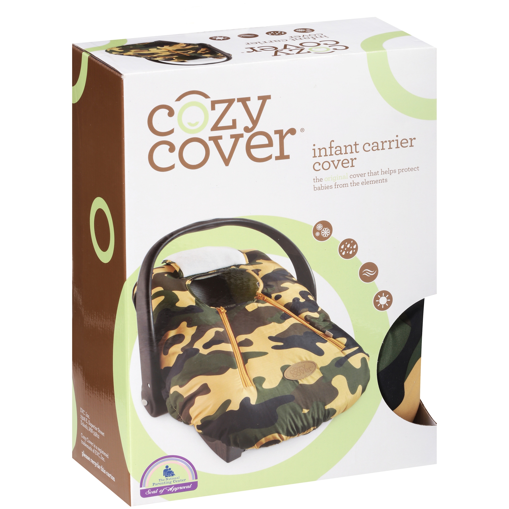 Cozy Cover® Camo and White Infant Carrier Cover