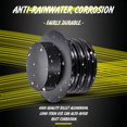 thumbnail image 2 of Tapa de combustible emergente negra para motocicleta Tapa de depósito de combustible empotrada con ventilación y tornillo para Harley Davidson 1982-2018, 2 of 5