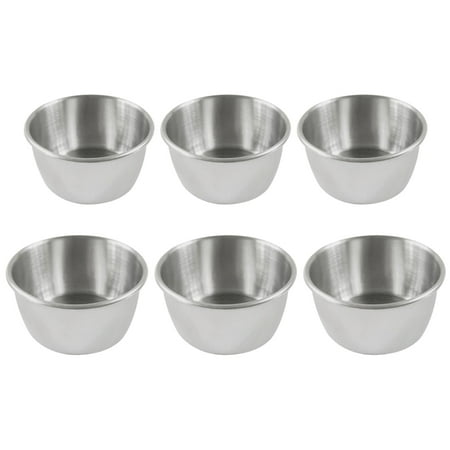 

6pcs Stainless Steel Snack Sauce Cups Condiment Sauce Cups Sauce Dipping Holder