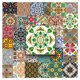 thumbnail image 1 of Pegatinas de azulejos con estampado floral bohemio vintage, 50 unidades, 1 of 2