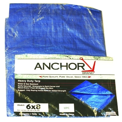 Multiple Use Tarp, 10 ft W x 12 ft L, Polyethylene, Blue | Bundle of 2 Each