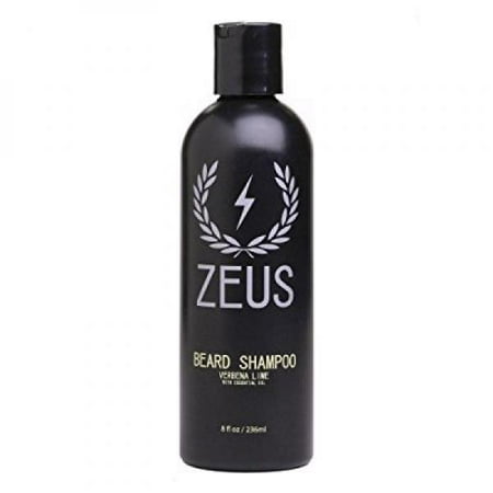 Zeus Beard Shampoo and Wash for Men - 8oz - Beard Wash with Natural Ingredients (Scent: Verbena Lime)