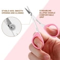 thumbnail image 7 of PAFASON High Precision Eyebrow Grooming Scissor Set, Beauty Makeup Cosmetic Tool, Curved, Straight Tip, Stainless Steel, Safety Case for Trimming Eyelash Extensions, 7 of 7