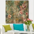 thumbnail image 2 of Designart 'Abstract Flower Shower II' Farmhouse Print on Natural Pine Wood, 2 of 3