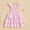 Pink, variant on YHAJDS Little Girl Short Sleeve Dress Plaid Print Smocked Back Tiered Ruffle