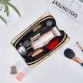 thumbnail image 3 of envelope primary color Makeup Bag, Large Capacity Travel Cosmetic Bag for Women Girls- Travel Toiletry Bag Leather Portable Waterproof Makeup Case Organizer with Handle, 3 of 4