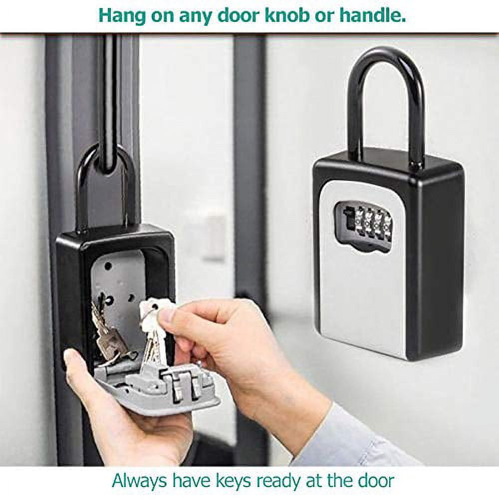 K-Cliffs 2 Pack Heavy Duty Key Lock Boxes 4 Digit Combination Open House Holds up to 5 Keys, Model# HD059