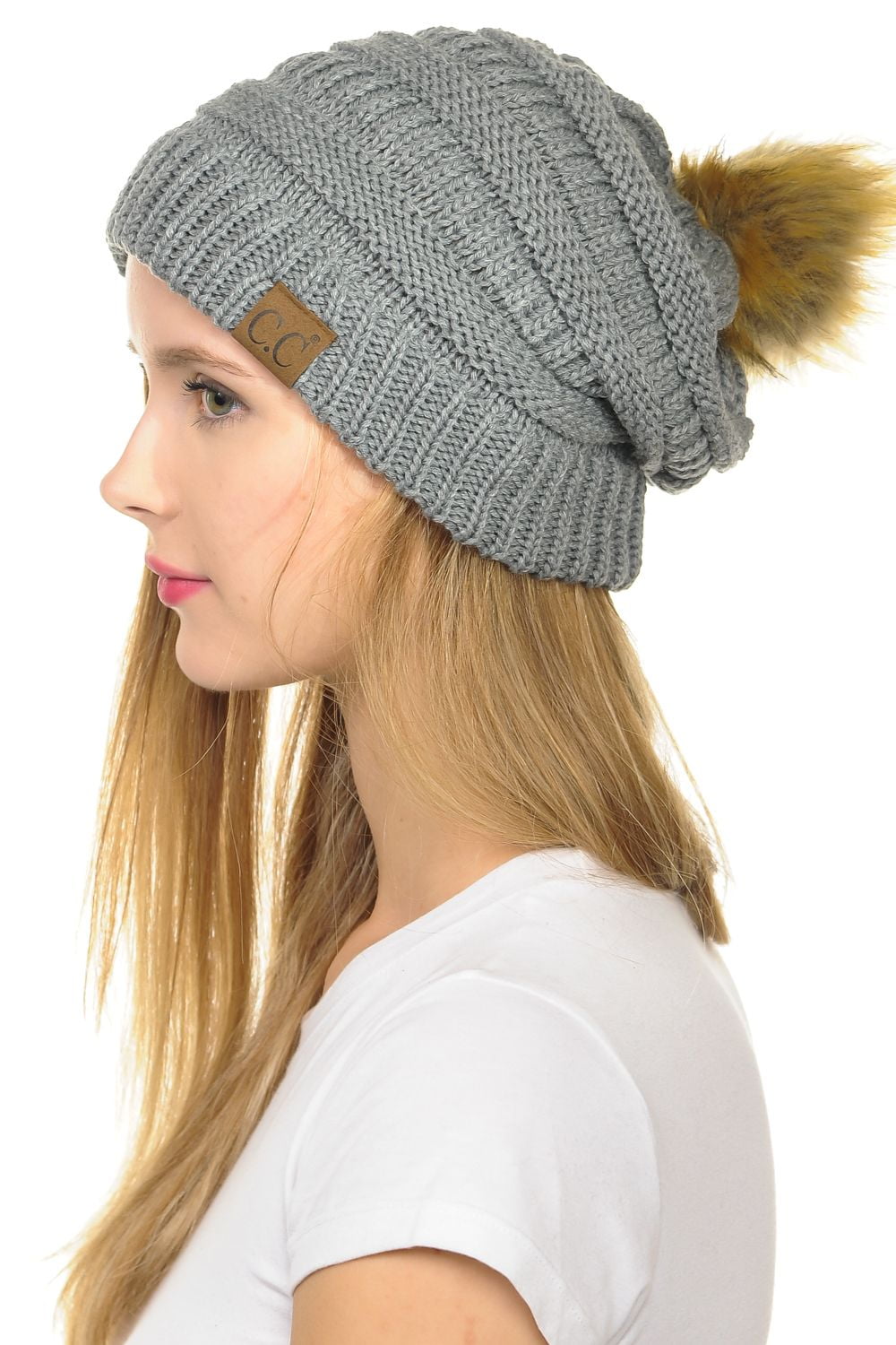 Details about   Fleece Unisex Knit Baggy Beanie Winter Ski Slouchy Cuff Cap Solid Hat Skull 
