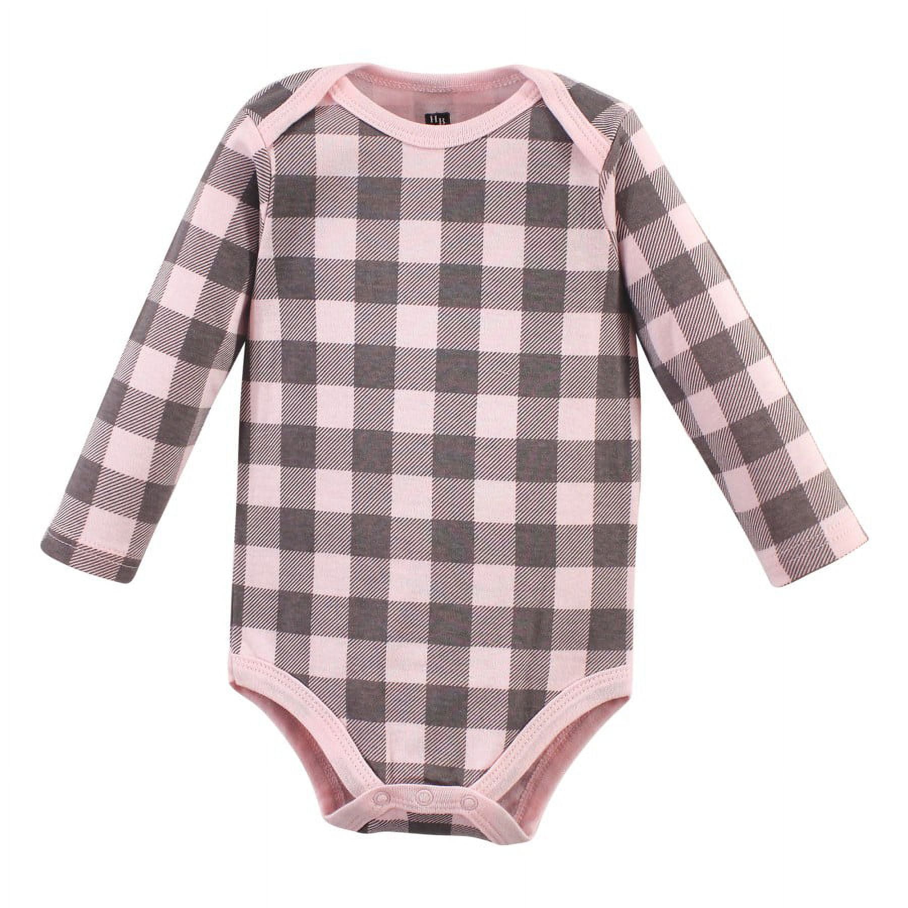 Hudson Baby Cotton Long-Sleeve Bodysuits, 3-Pack, Newborn- 24 Months