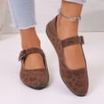 thumbnail image 6 of Womens Dress Shoes Women's Ballet Flats Dress Flats for Women Comfortable Shoes for Women Womens Casual Shoes Women's Fashionable And Comfortable Wide-Fit Pointed-Toe Flat Shoes Coffee 7.5, 6 of 9