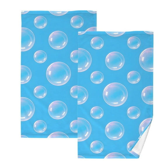 Ryvnso Bubble Cotton Hand Towels Sets Face Towel 2 PCs Bathroom Decorative