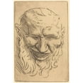 thumbnail image 2 of Alphonse Legros 14x18 Gold Ornate Wood Frame and Double Matted Museum Art Print Titled - Small Satyr Mask (Small Satyr Mask), 2 of 4