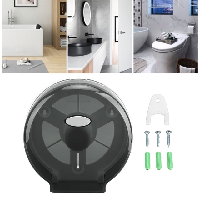 Dispensador de pañuelos de un rollo dispensador de pañuelos gigante de diseño dentado negro transparente para hotel ANGGREK Otros