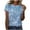 Blue, variant on Valentine's Day TAGOLD Summer Tops for Womens, Women's Casual Sparkling Crystal Printed Round Neck Short Sleeved Top